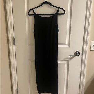 J. Crew Classic Black Midi Dress